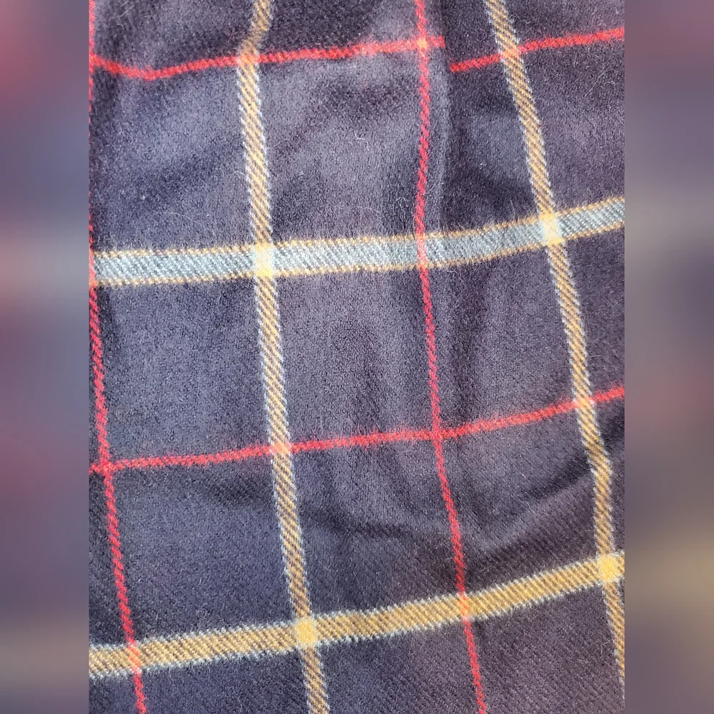 Christian Dior Plaid Cashmaire Scarf Made In Japan Multicolor